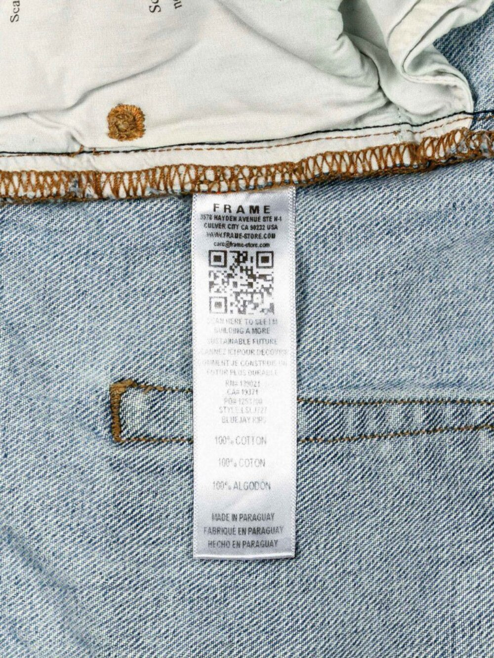 FRAME Le Slouch Boyfriend Jeans 28 Bluejay Rips Relaxed Denim LSLJ727 - Picture 12 of 14